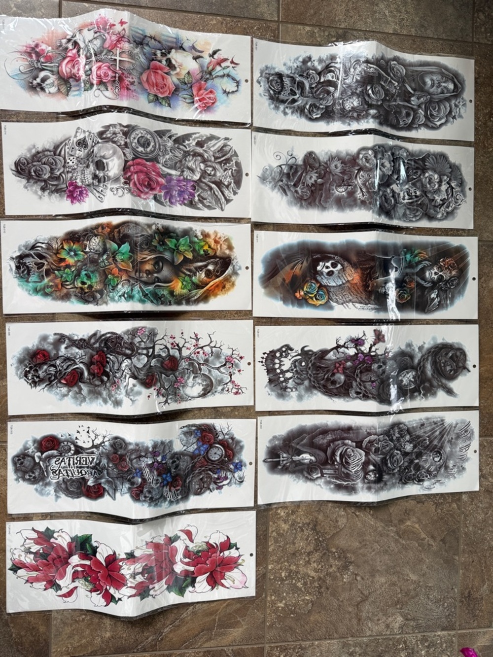 11 Sheets Full Arm Temporary Tattoo Waterproof Extra Large Temporary Tattoos